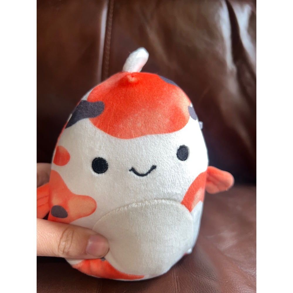 Squishmallow Dandeline the Koi Fish 5 Inch Orange White Black Calico Plush S5 - Picture 2 of 5